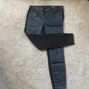 JCREW Cropped Coated Toothpick Skinny Jean